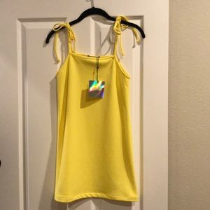 Mini dress with ties